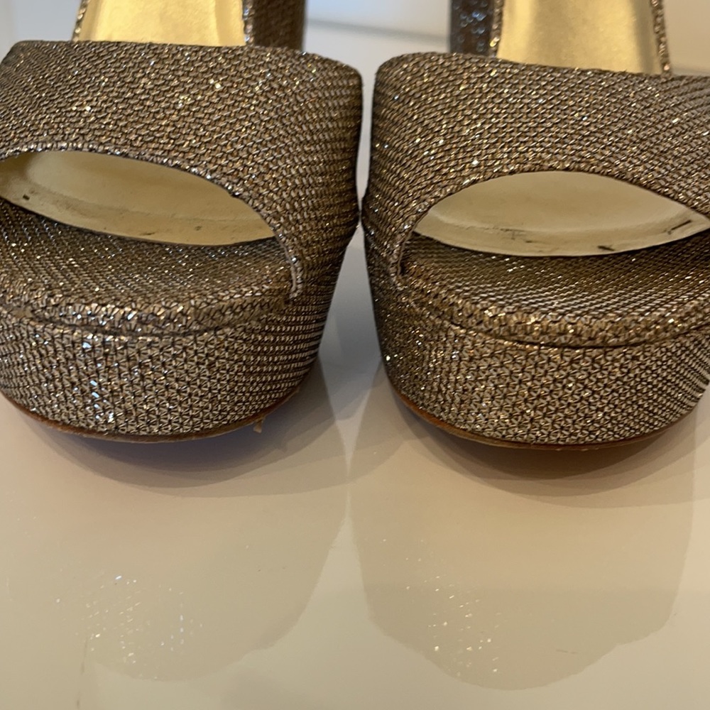 Stuart Weizmann Champagne Platforms 7.5 - image 5